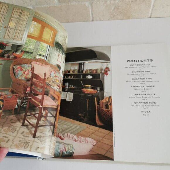 1992 American Country Living Kitchens Hardcover Book White Retro Decor Style - Picture 4 of 6
